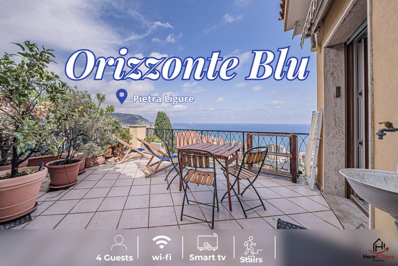 Entire apartment, [Orizzonte Blu] Panoramic terrace • Sea 1km in Pietra Ligure, Pietra Ligure Municipality
