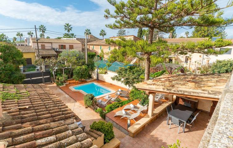 Sonnenuntergang Terrasse Rückzug mit Pool 600m zum Stadtzentrum in Sa Indioteria, Palma