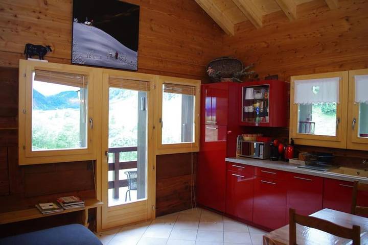 Chalet für 5 Personen, mit Balkon und Ausblick in Zinal