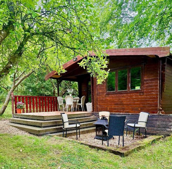 Chalet for 4 people, with Terrace and Garden as well as View in New Forest