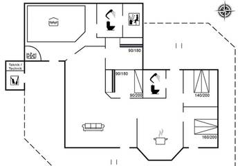Ferienhaus für 9 Personen, mit Sauna und Pool in Saltum