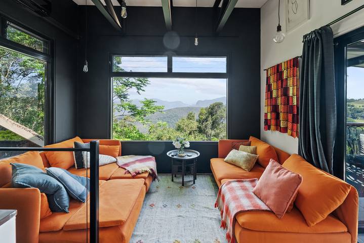 Blockhütte für 4 Personen, mit Balkon/Terrasse und Ausblick - 1