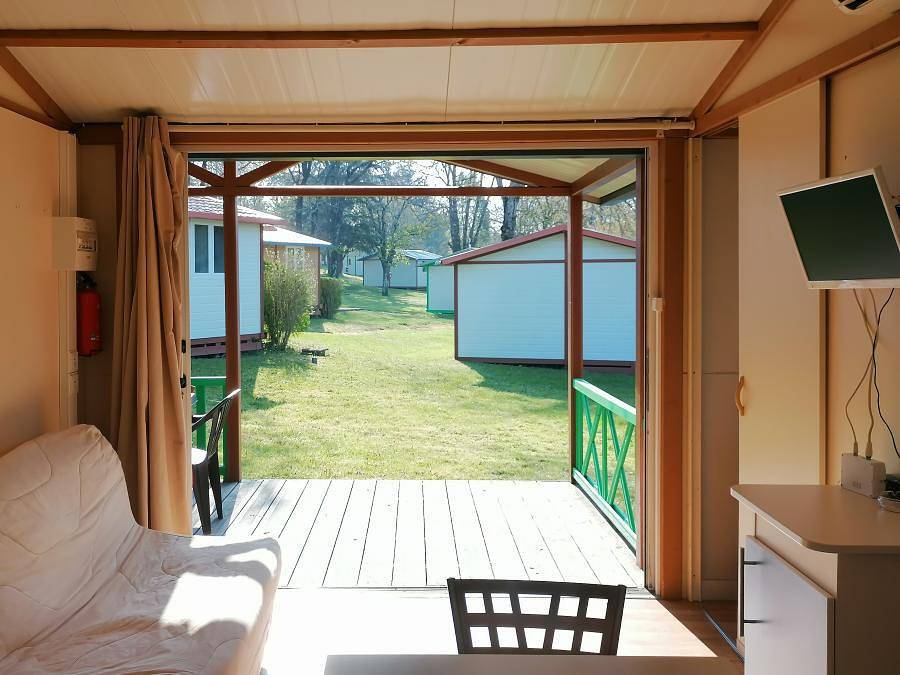 Camping L'Oasis du Berry - Chalet 7 personen - Nr. 27 mit Sofa in Saint-Gaultier, Le Blanc und Umgebung