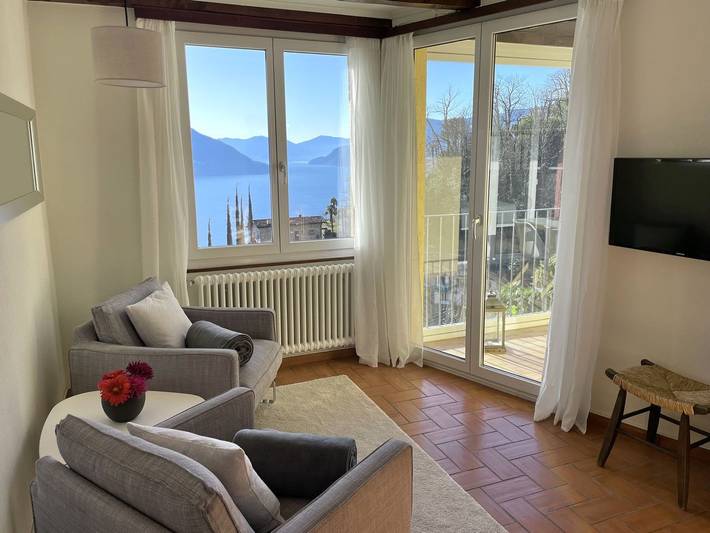 Ferienwohnung für 4 Personen, mit Garten und Seeblick sowie Terrasse am Lago Maggiore (Schweiz) - 3