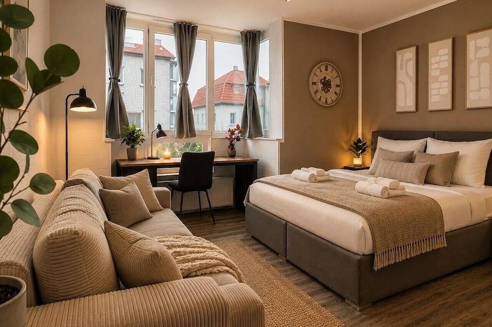 Nuju Rentals| Modernes Studio|Parkplatz | Citynah in Bielefeld, Nordrhein-Westfalen