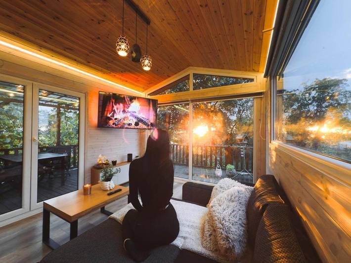 Chalet für 6 Personen, mit Ausblick und Seeblick sowie Sauna und Garten, mit Haustier in Polen