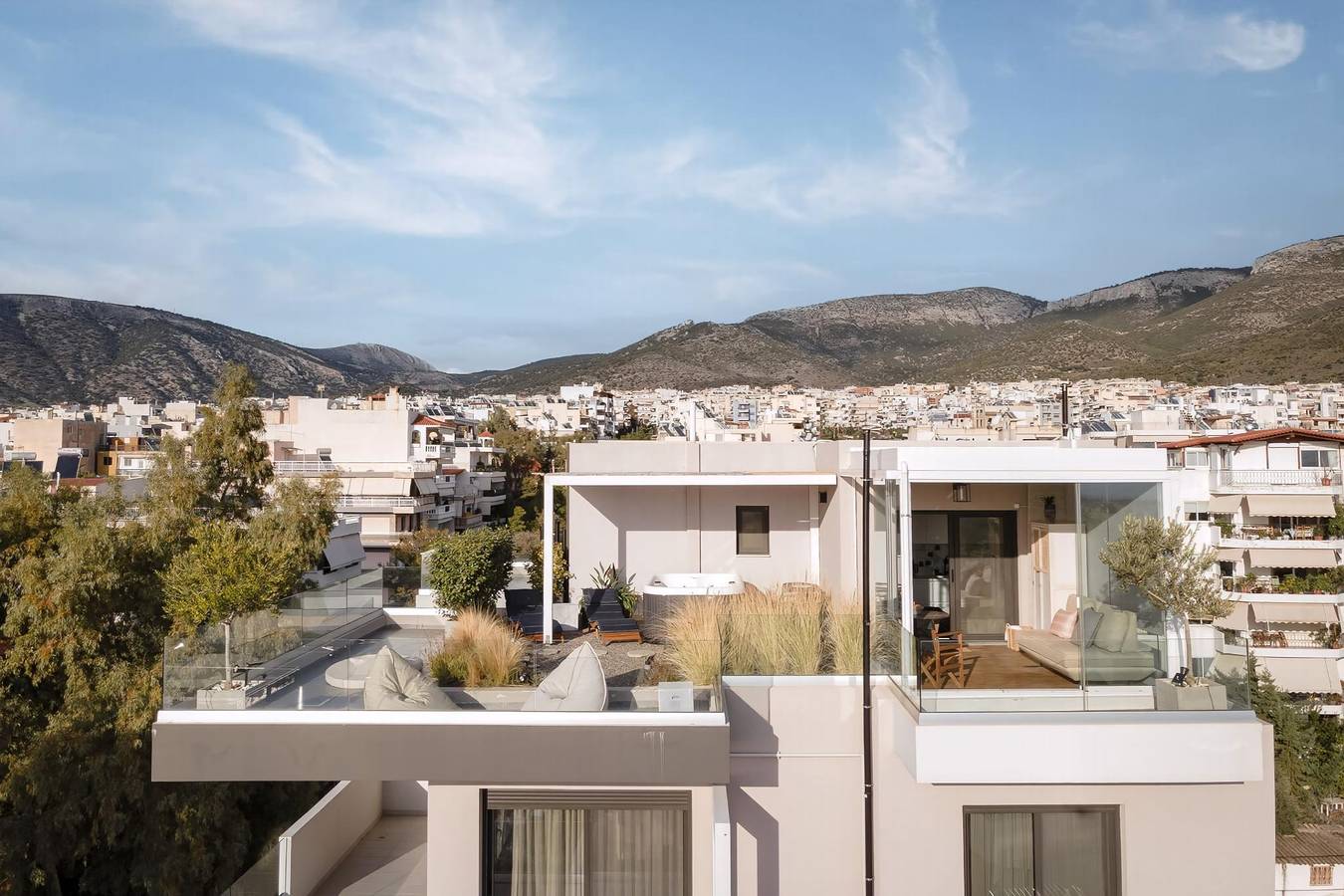 Lavish  Athens Penthouse |  Skyview Retreat | 1 Bedroom | Private Roof Deck & Hot Tub | Breathtaking Sea Views | Glyfada in Athens, South section of Athens