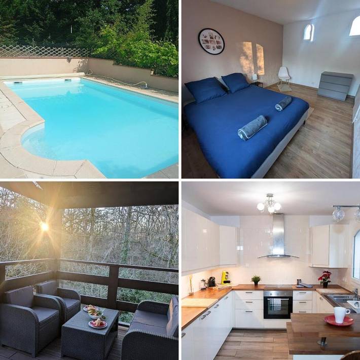 Gîte pour 7 personnes, avec terrasse et jardin ainsi que vue et piscine à Aussonne - 2