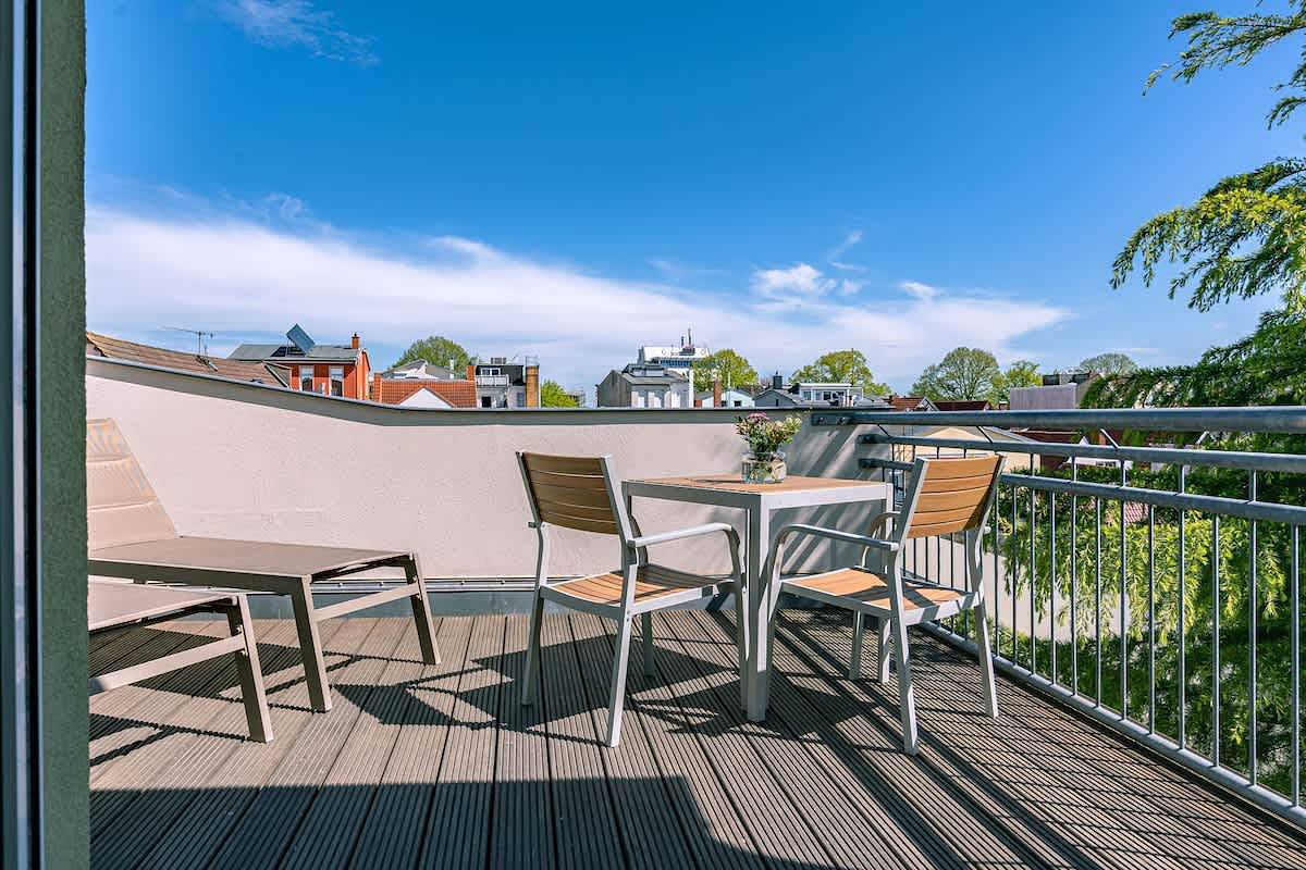 Ganze Wohnung, Ferienwohnung für 2 Personen mit Balkon/Terrasse in Warnemünde Strand, Rostock