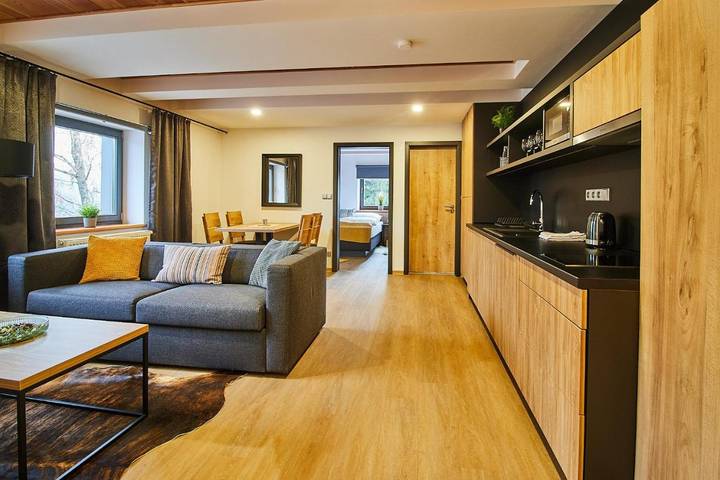 Ferienwohnung für 4 Personen, mit Terrasse und Garten in Spindlermühle