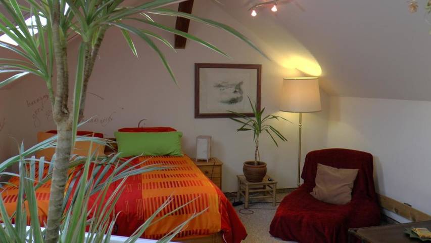 Ferienwohnung für 4 Personen, mit Garten und Sauna sowie Ausblick