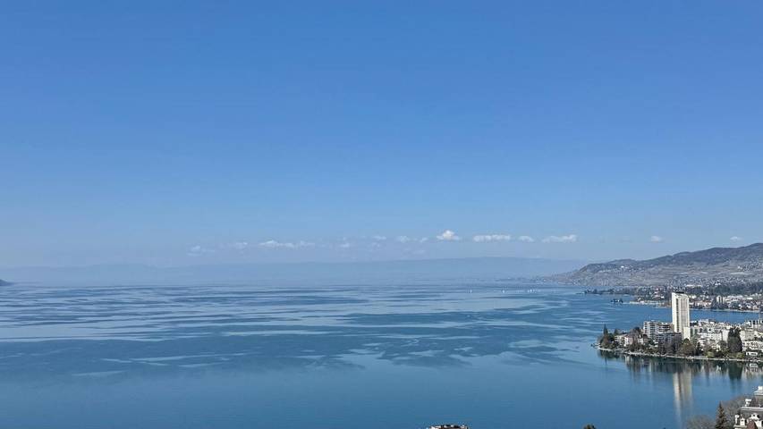 Vakantiewoning voor 2 personen, with uitzicht and uitzicht op het meer as well as terras in Montreux