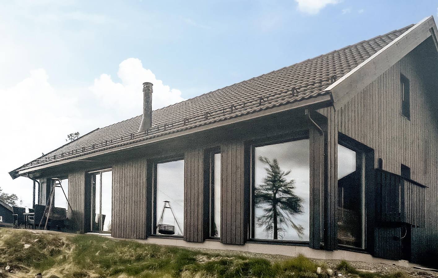 Ferienhaus für 8 Personen mit Terrasse in Løten