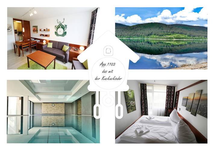 Ferienwohnung für 4 Personen, mit Balkon und Sauna in Schluchsee