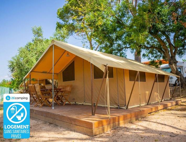 Camping para 4 personas, con piscina para niños en Costa Dorada