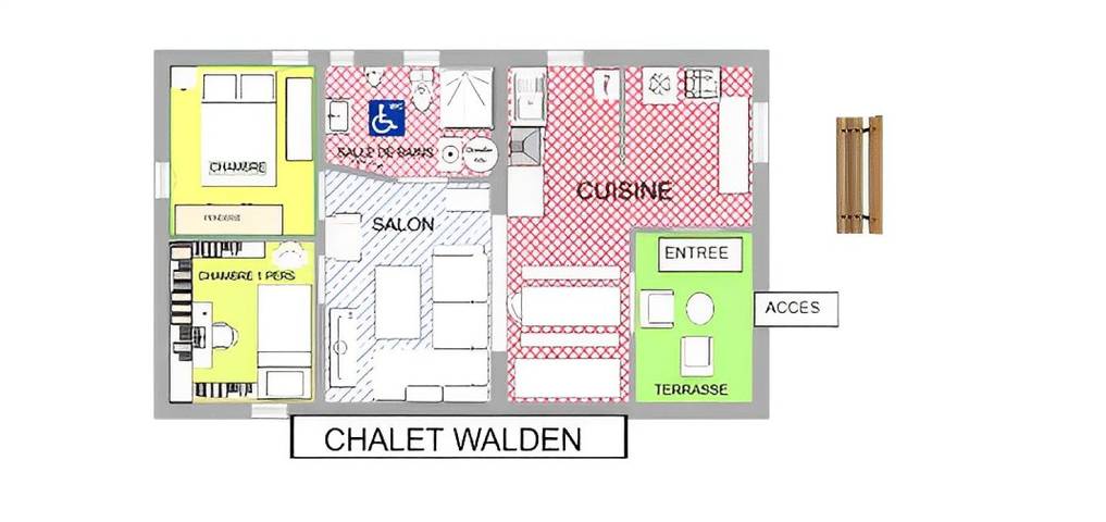 Chalet pour 3 personnes, avec terrasse et jardin, animaux acceptés dans le Cantal - 4