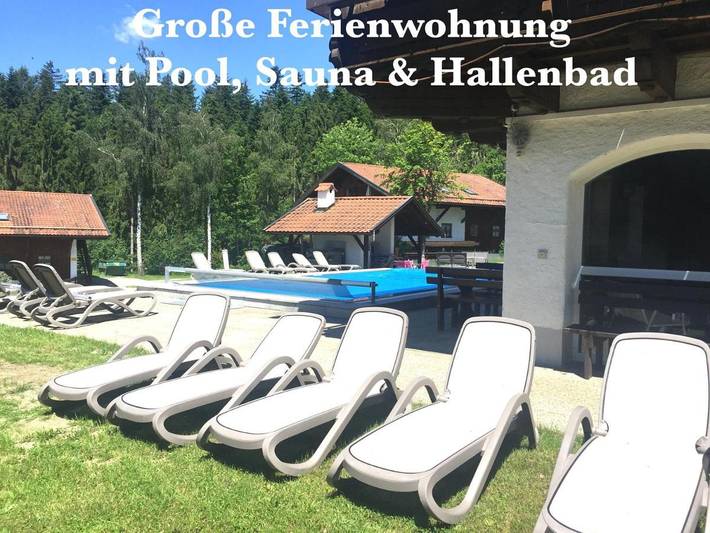 Ferienwohnung für 6 Personen, mit Garten und Ausblick sowie Pool und Sauna, mit Haustier - 1