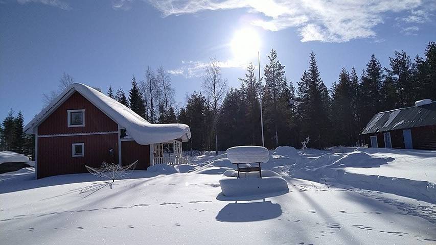 Vacation rental for 6 people, with sauna and yard, with pets in Lapland (Sweden)