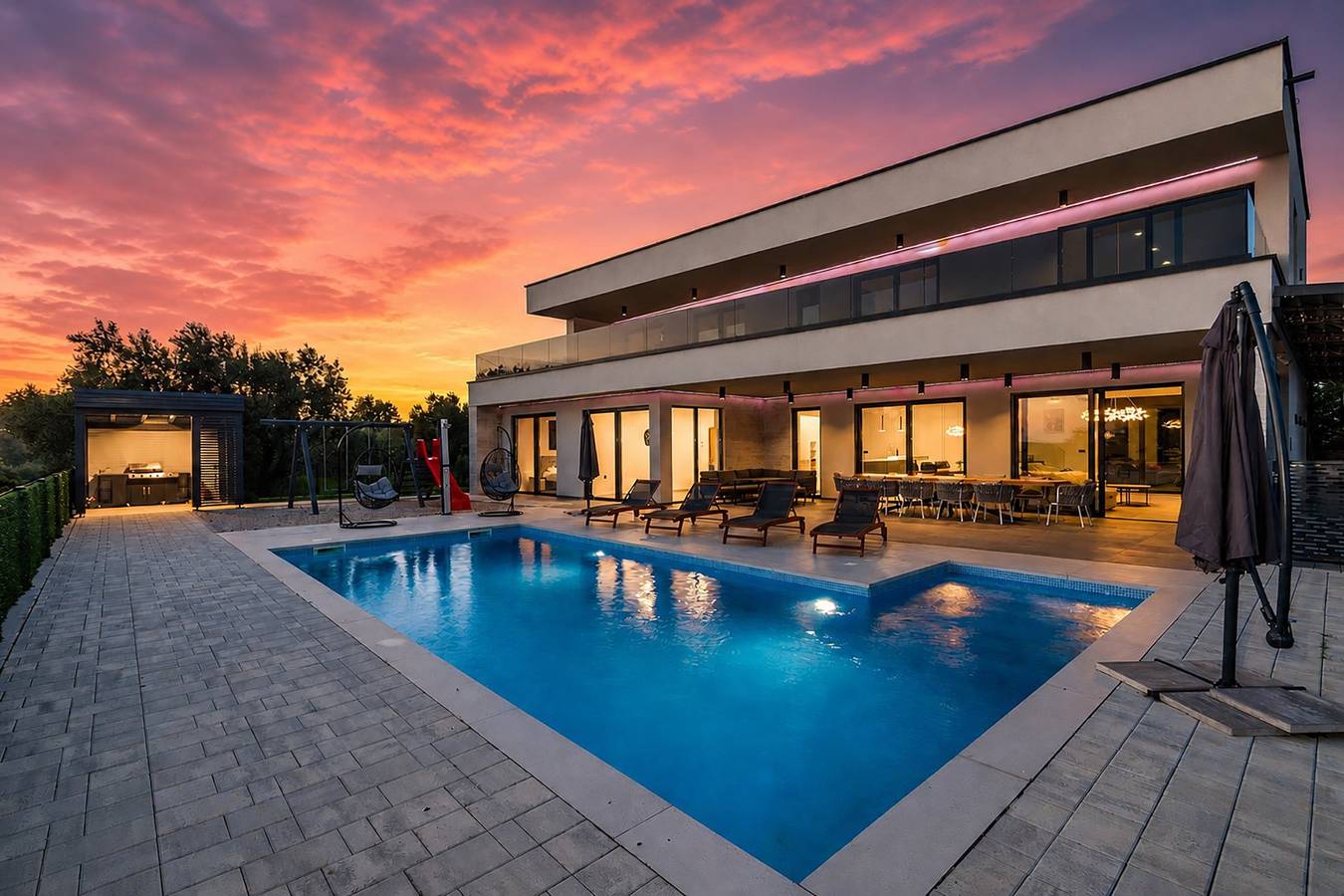 Villa Jura – Moderne Villa mit Pool, Wellness und Meerblick in Grad Vodnjan, Südküste Istrien