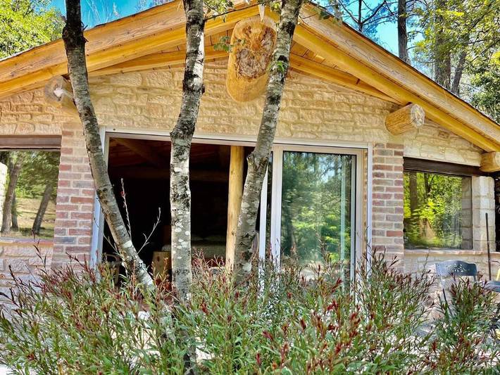 Chalet pour 2 personnes, avec Terrasse ainsi que Jardin et Vue