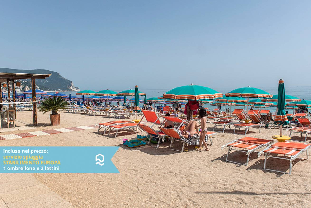 Apartamento entero, Rs317 - Marcelli, two-room apartment in a seafront residence, beach included in Marcelli, Riviera del Conero