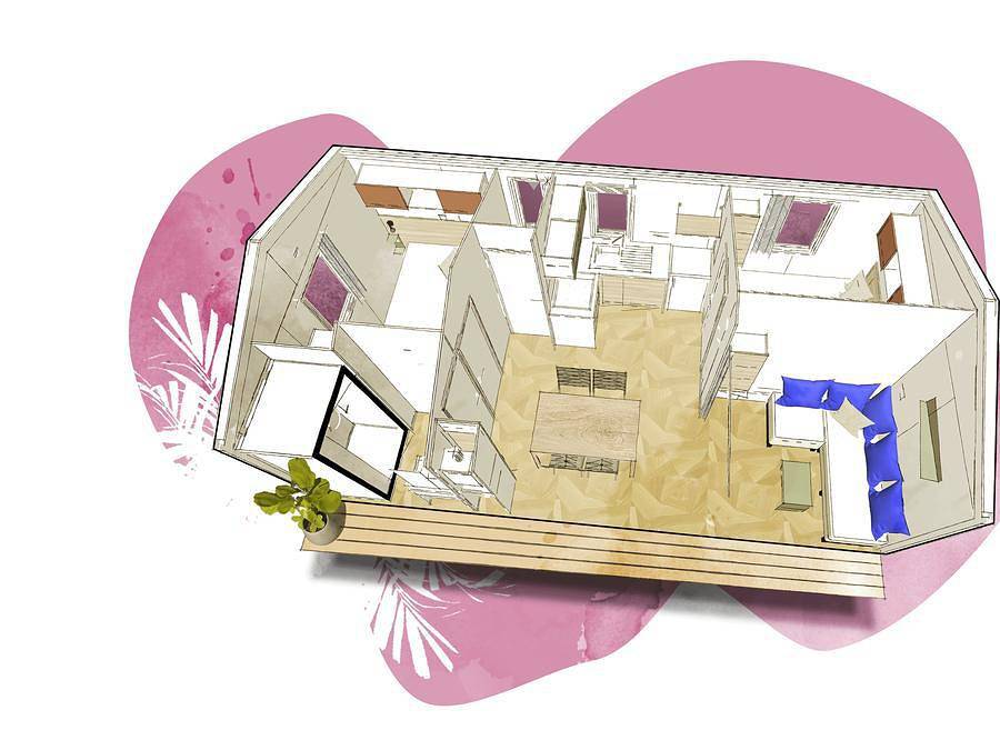 Camping Romanée - le Cormoran - Mobilhome 4 personas - Casa móvil Comfort - 2 habitaciones - Climatización in Ars-en-Ré, Isla de Ré