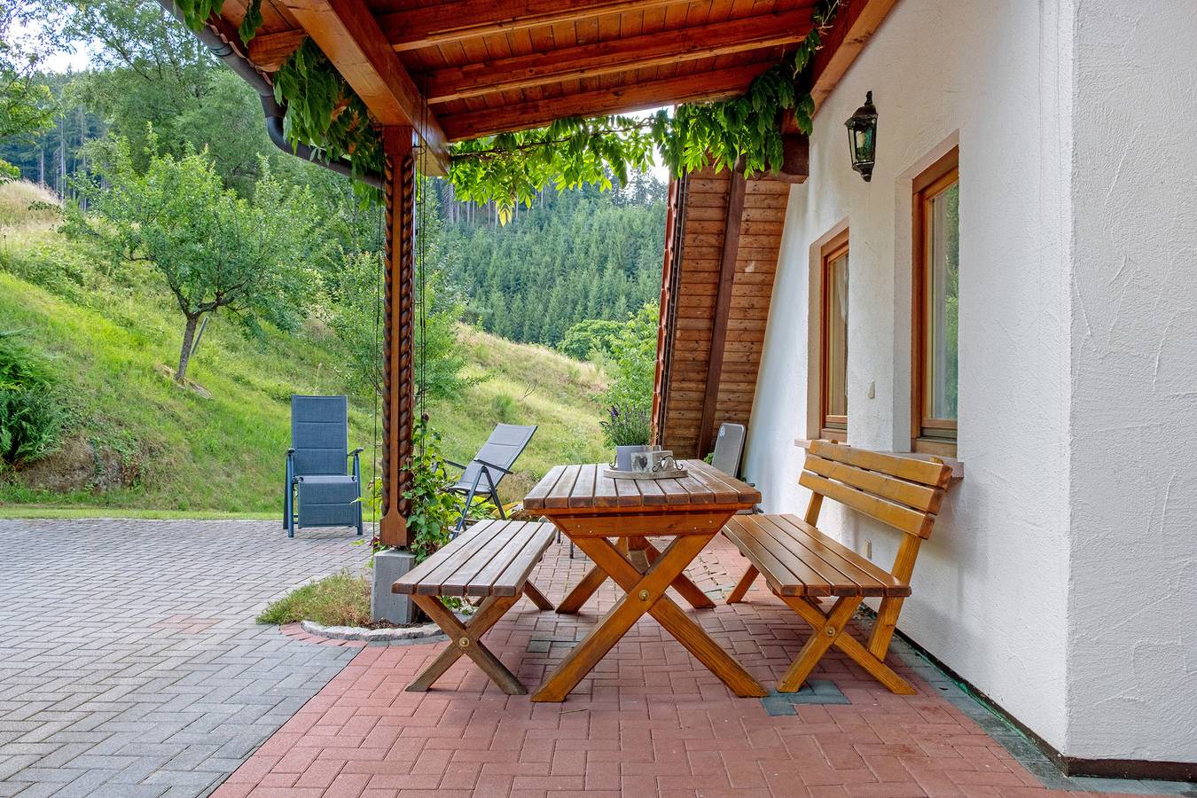 Ganze Wohnung, Ferienwohnung '2' mit Bergblick, gemeinsamer Terrasse und Wlan in Triberg, Mittlerer Schwarzwald