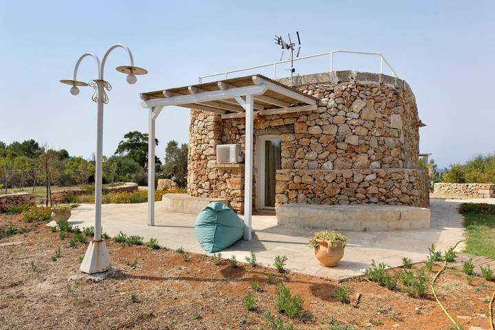 Room 'Tenuta Degli Asinelli - Trullo' with Sea View, Wi-Fi and Air Conditioning in Alliste, Tarantobukten