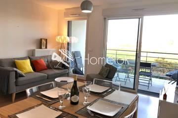 Gîte pour 4 personnes, avec balcon, adapté aux familles à Larmor-Plage