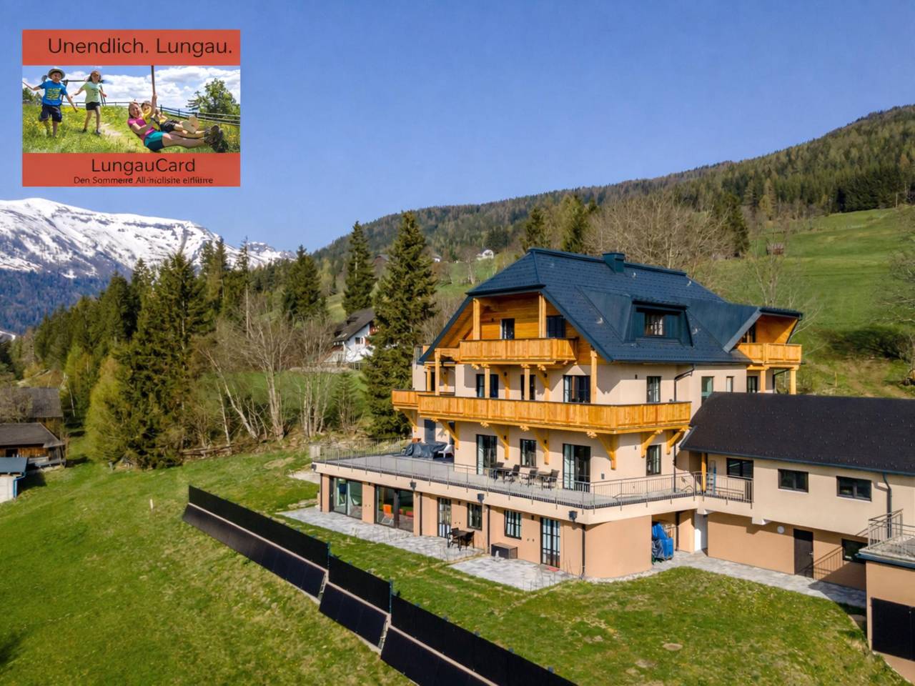 Geheel appartement, Fraai appartement met groot terras en zwembad in Mariapfarr, Bundesland Salzburg