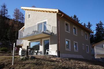 Ferienwohnung für 3 Personen, mit Terrasse und Garten in Pontresina
