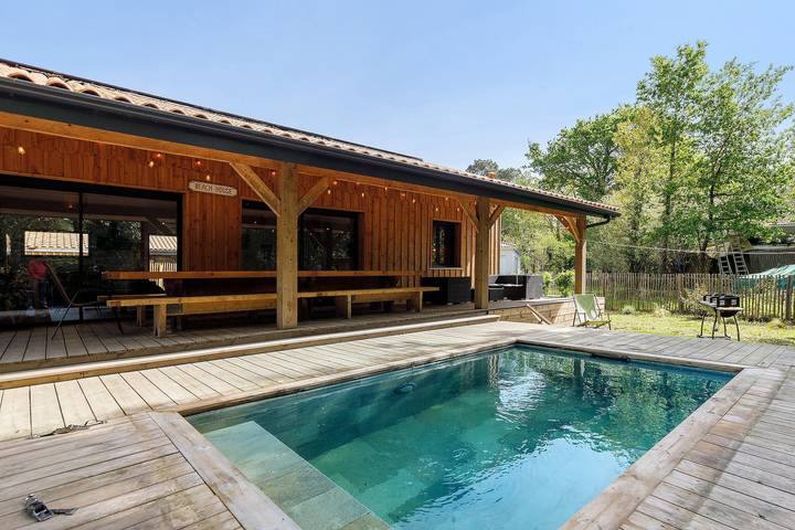 Maison de vacances pour 14 personnes, avec Jardin et Bassin pour enfant en Gironde