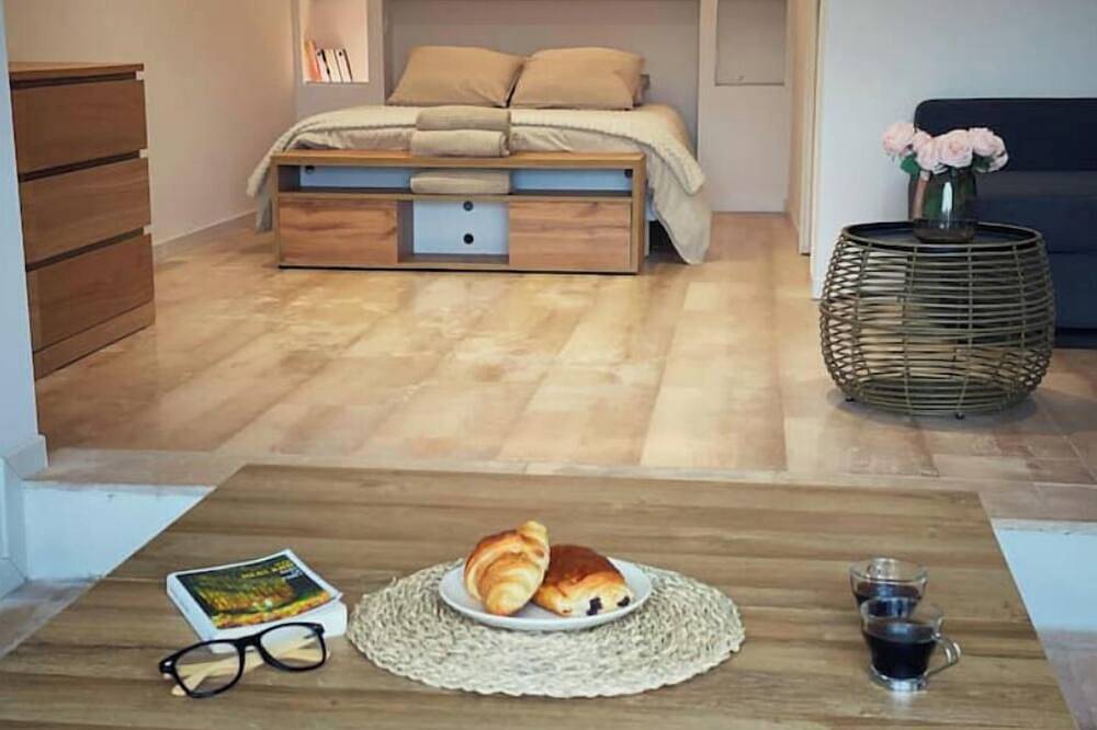 2-room open-plan air-conditioned garden view St Paul in La Colle-sur-Loup, Cannes region