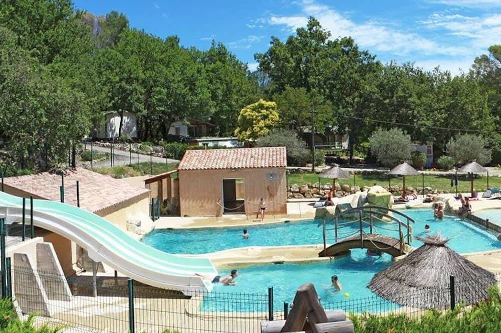 Zecamping 4* espace aquatique toboggans animaux acceptés tente Tv clim in Callas, Draguignan Region