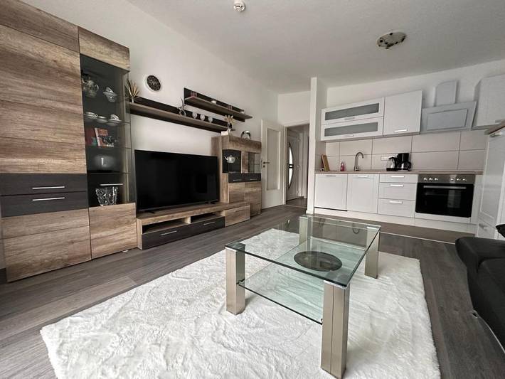 Ferienwohnung für 4 Personen, mit Terrasse und Garten sowie Kinderpool und Pool in Leuben