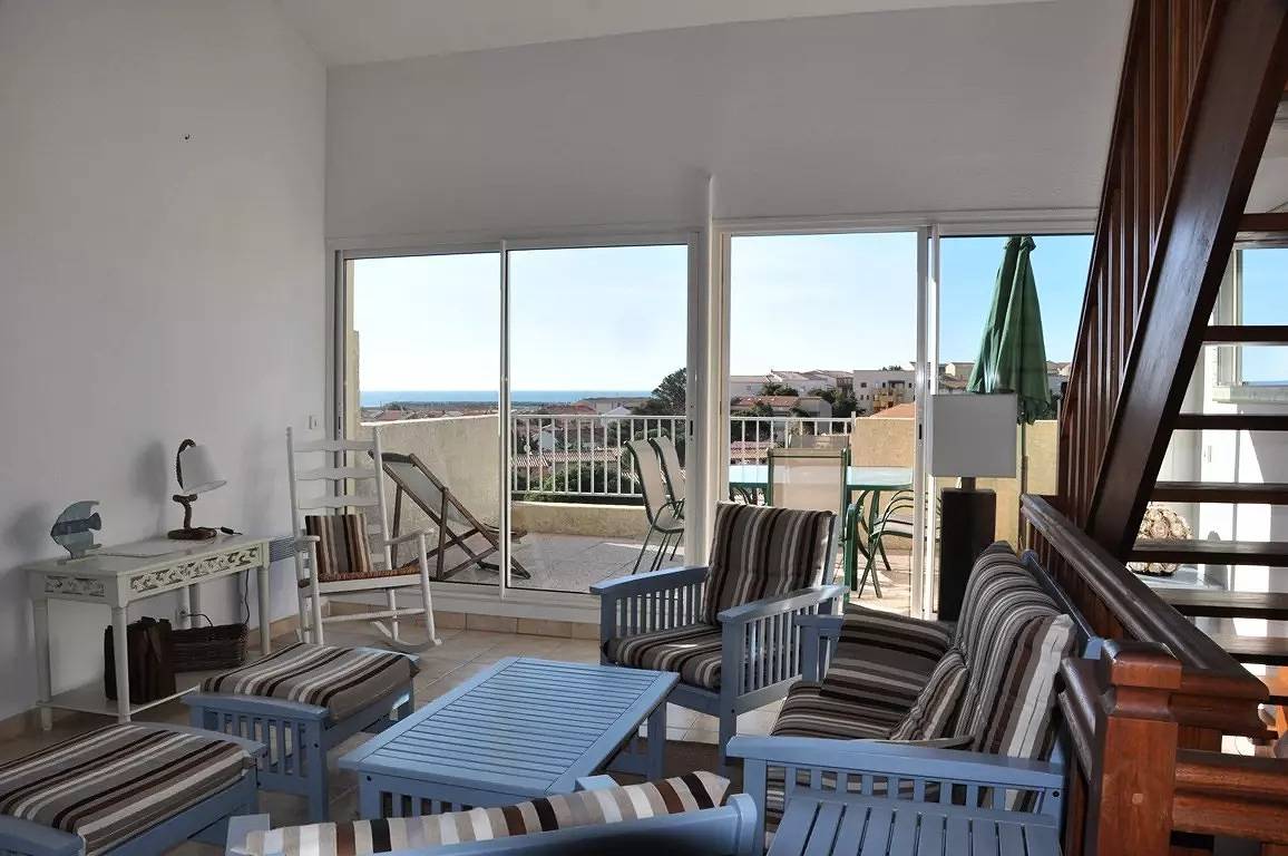 Appartement entier, Superbe pavillon avec vue mer et piscine dans résidence in Saint Pierre la Mer, Fleury