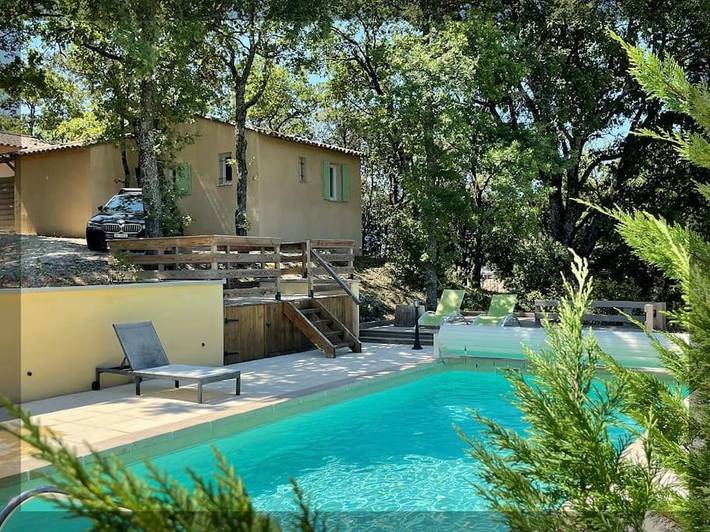 Maison de vacances pour 4 personnes, avec terrasse ainsi que piscine et vue - 1