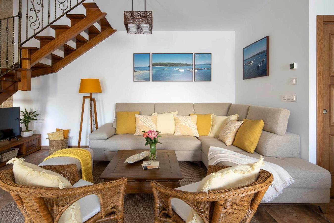 Ferienhaus 'Fogar Da Roda' mit privater Terrasse, Balkon und Wlan in Vilagarcía de Arousa, Rías Baixas