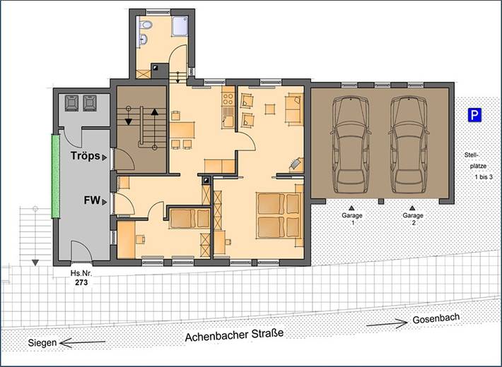 Ferienwohnung für 3 Personen, mit Garten im Siegerland - 4