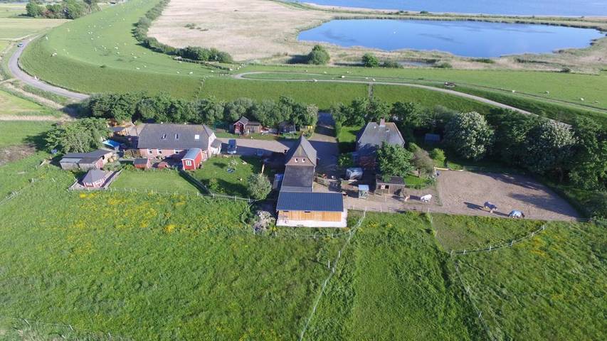 Ferienhaus für 5 Personen, mit Terrasse und Garten sowie Ausblick in Hattstedtermarsch