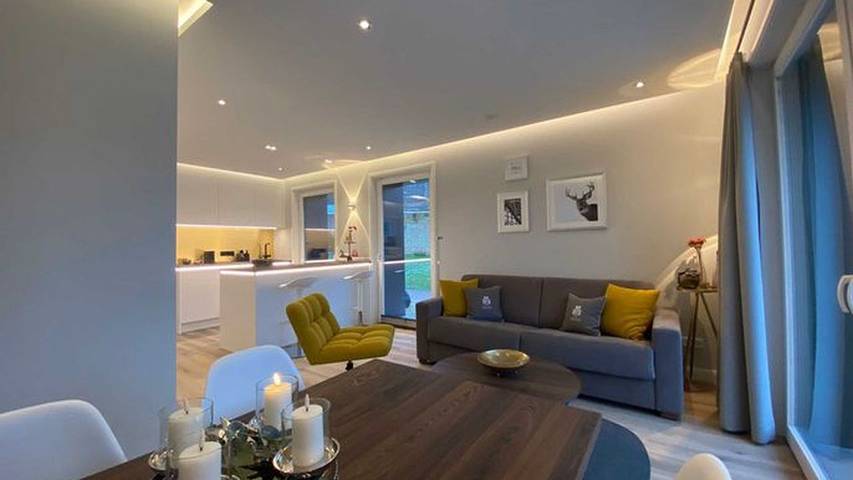 Ferienwohnung für 4 Personen, mit Terrasse und Ausblick sowie Sauna und Garten, kinderfreundlich in Tecklenburg
