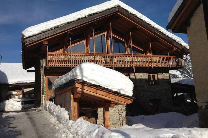 Chalet pour 12 personnes, avec balcon, animaux acceptés à Villaroger