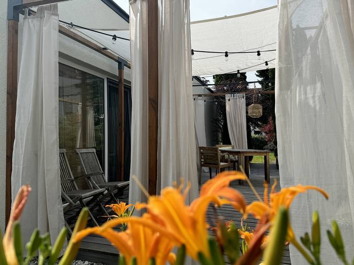 Bungalow für 3 Personen, mit Terrasse