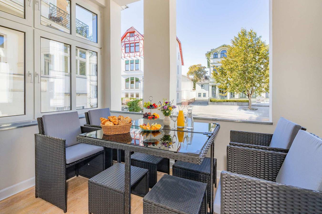 Cały apartament, Komfortables Apartment in der Villa Tanneck mit Balkon und Strandnähe in Ahlbeck in Drei Kaiserbäder, Heringsdorf