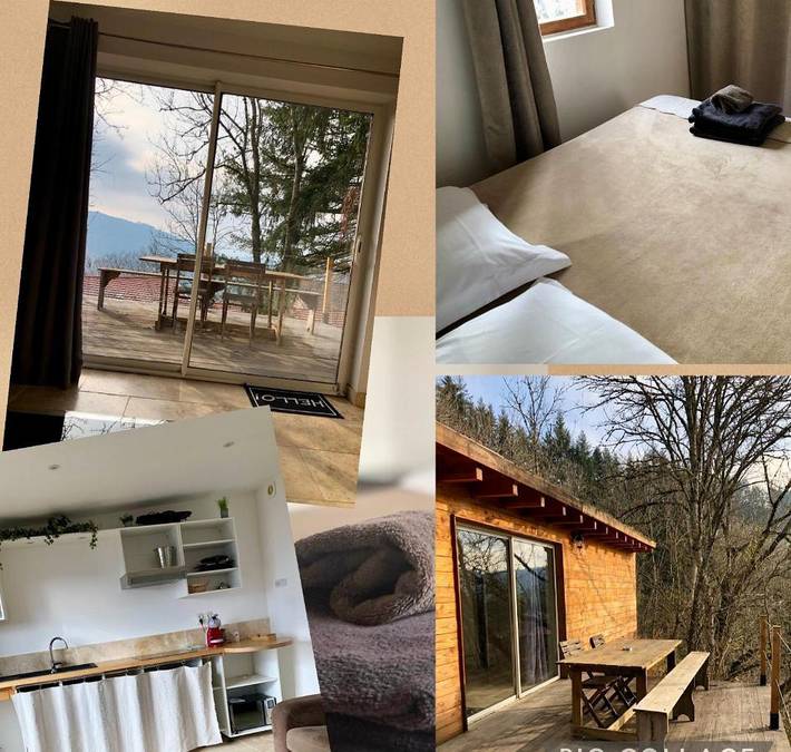 Camping pour 4 personnes, avec sauna et vue ainsi que jardin et terrasse