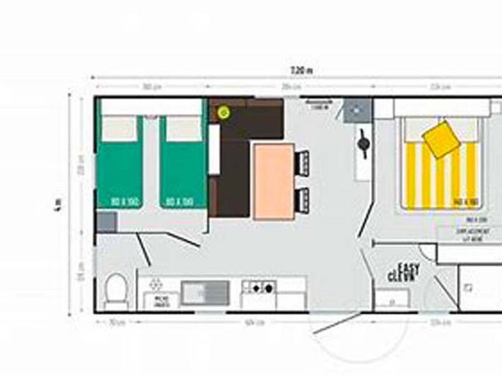 Camping Au Vert de l'Authie - Mobilheim 4 personen - Grand Confort - 2 Zimmer in Beauvoir-Wavans, Arras und Umgebung