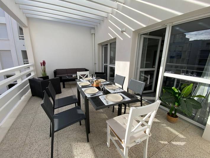 Ganze Wohnung, Klimatisierte T3-Wohnung für 6 Pers mit Terrasse und Parkplatz in Port Leucate in Port Leucate, Leucate