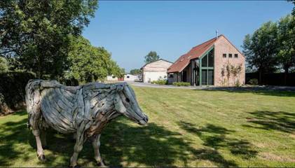 Gîte pour 8 personnes, avec terrasse ainsi que jardin et vue dans Oedelem