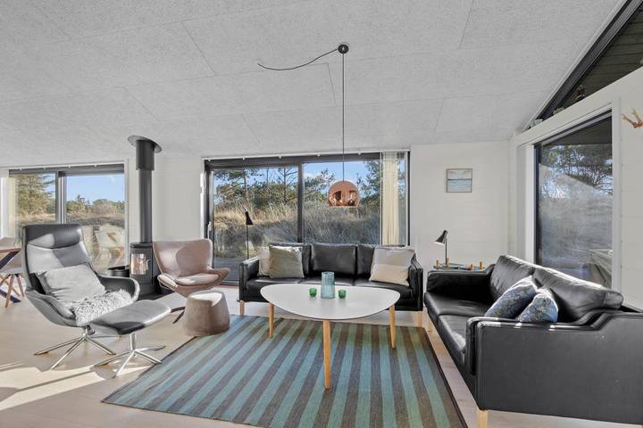 Beautiful newly built luxury holiday home with sauna and hot tub in Blavand, Varde Region