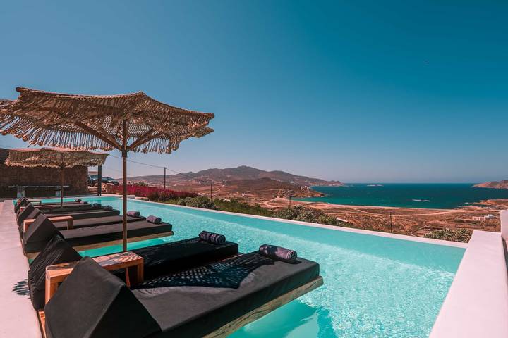 Casa vacanza per 10 persone, con Vista oceano e Balcone nonché Giardino a Mykonos